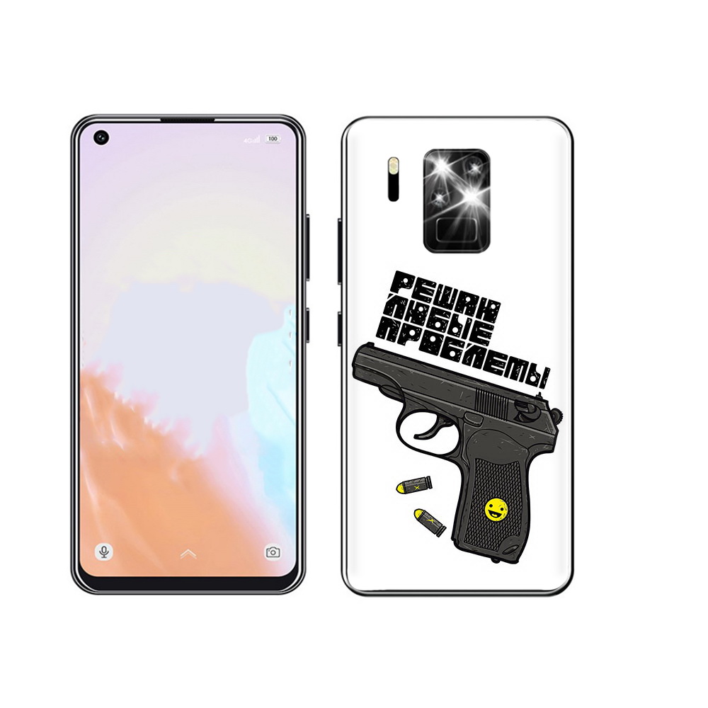 

Чехол MyPads Tocco для Oukitel C18 Pro пистолет против проблем, Прозрачный, Tocco