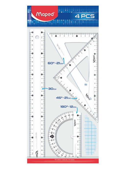 Набор чертежных инструментов MAPED Start, 4 предмета