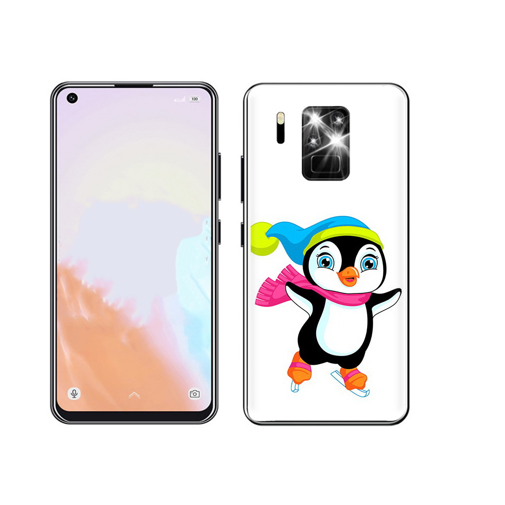 

Чехол MyPads Tocco для Oukitel C18 Pro пингвин на коньках, Прозрачный, Tocco