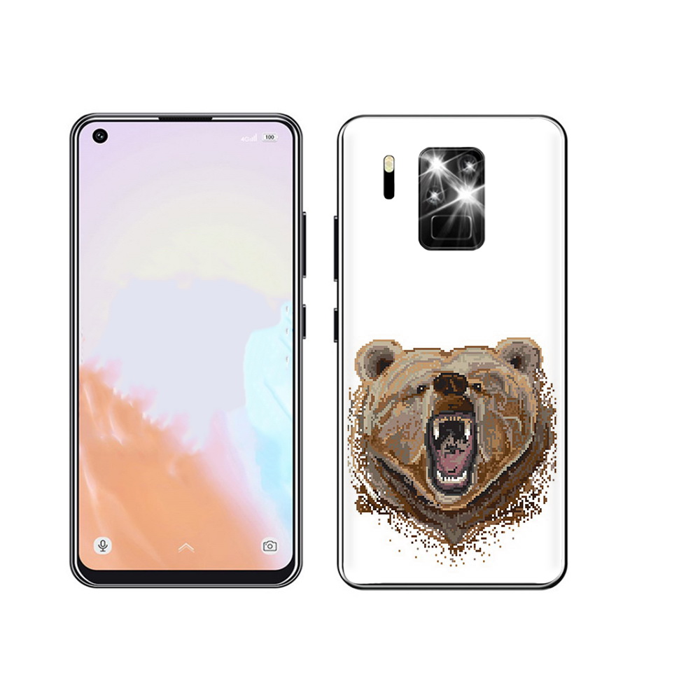 

Чехол MyPads Tocco для Oukitel C18 Pro пиксельный медведь, Прозрачный, Tocco