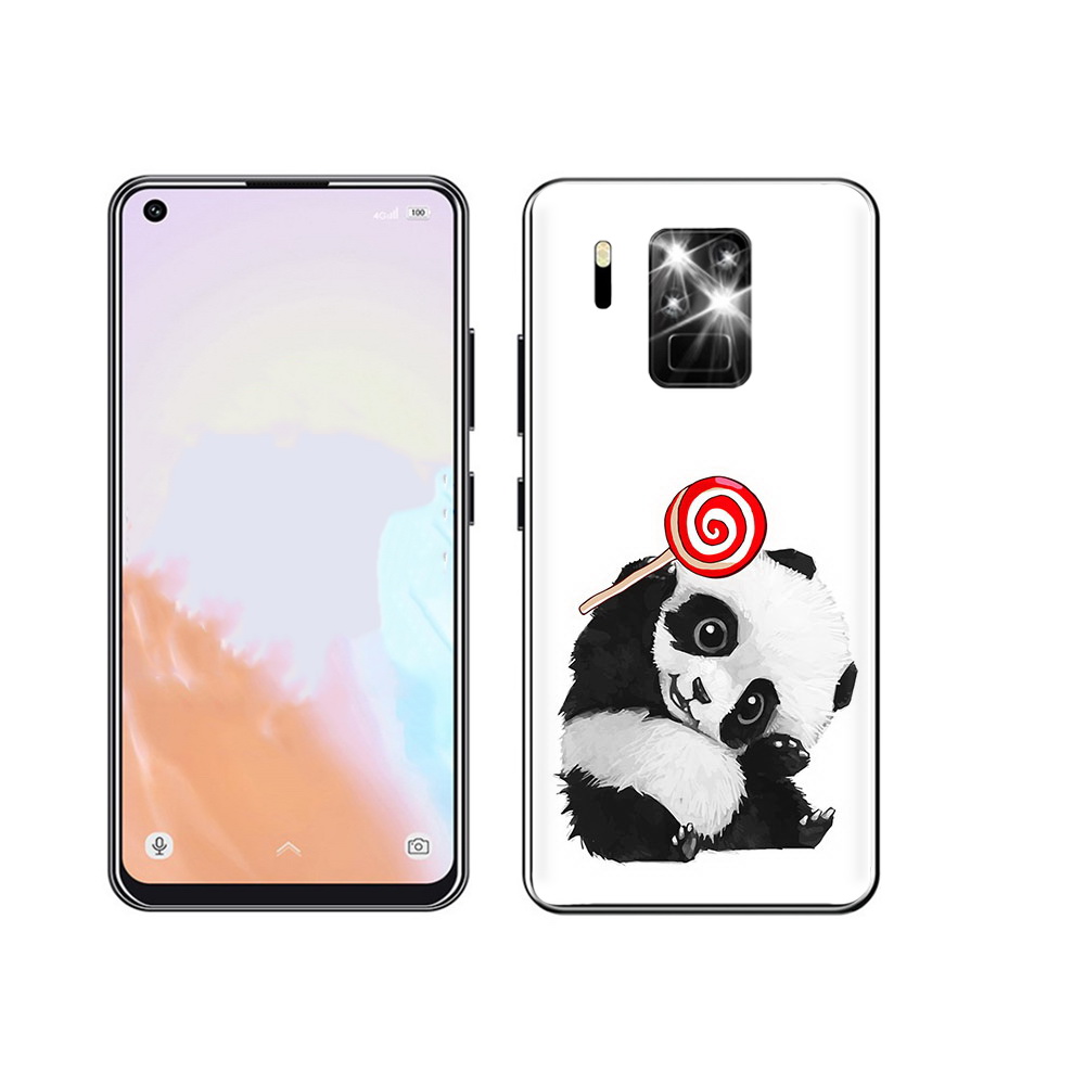 

Чехол MyPads Tocco для Oukitel C18 Pro панда с леденцом, Прозрачный, Tocco