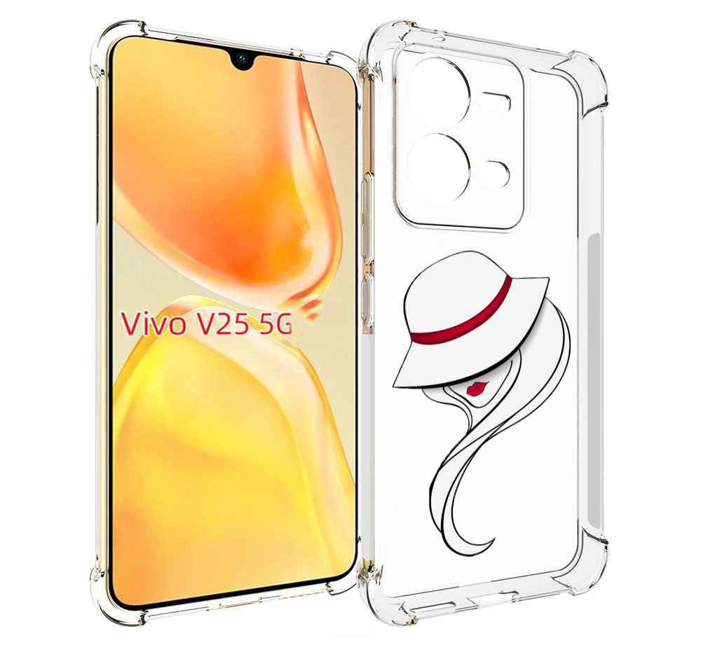 

Чехол MyPads Лого женский для Vivo V25 5G / V25e, Прозрачный, Tocco