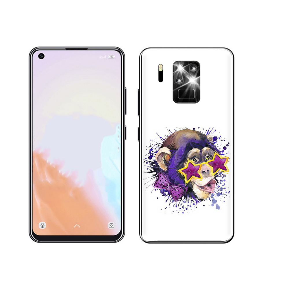 

Чехол MyPads Tocco для Oukitel C18 Pro обезьяна в очках, Прозрачный, Tocco