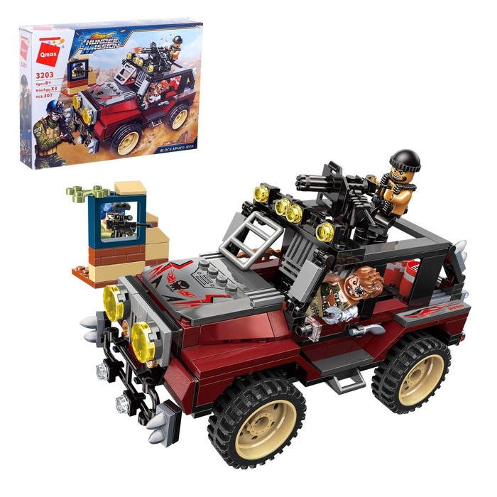 

Конструктор Миротворцы «Джип террористов», 3 минифигуры и 307 деталей, Военные