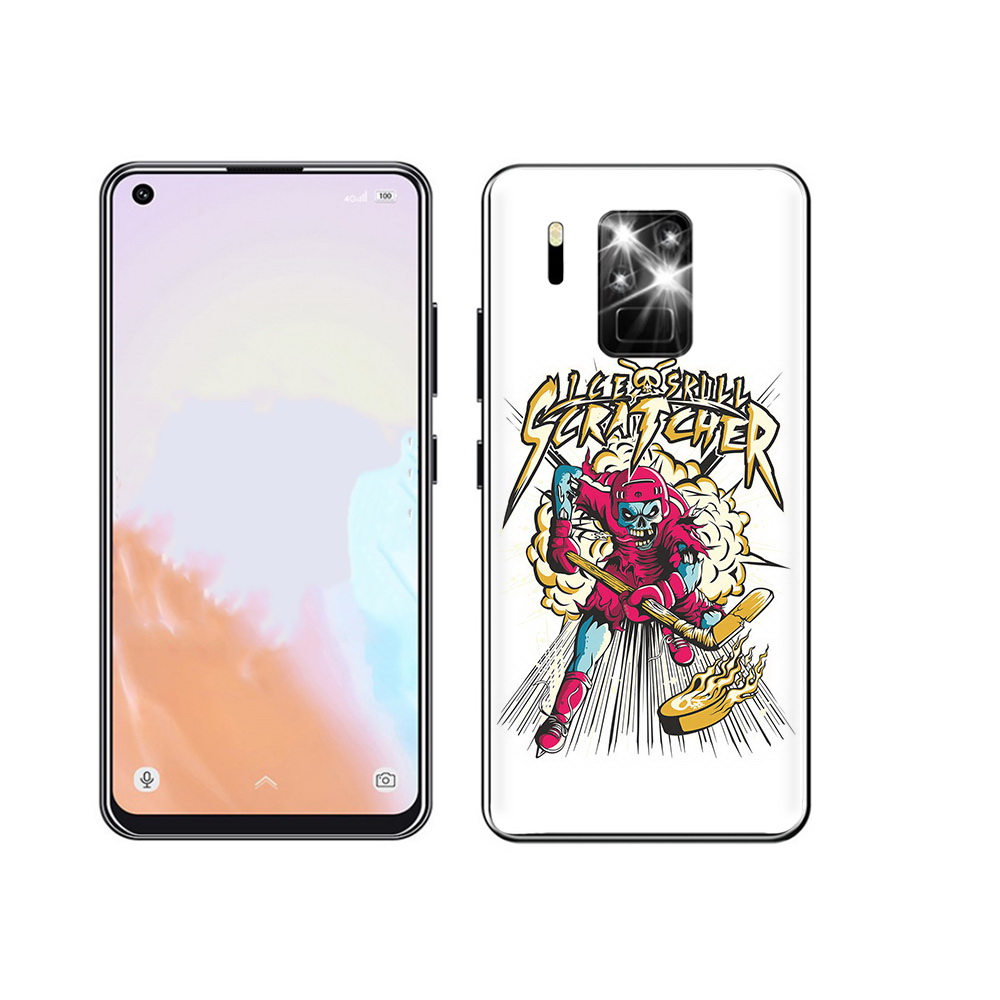 

Чехол MyPads Tocco для Oukitel C18 Pro нарисованный скелет хоккеист, Прозрачный, Tocco