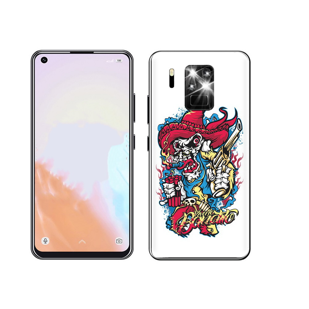 

Чехол MyPads Tocco для Oukitel C18 Pro нарисованный скелет с писталетом, Прозрачный, Tocco