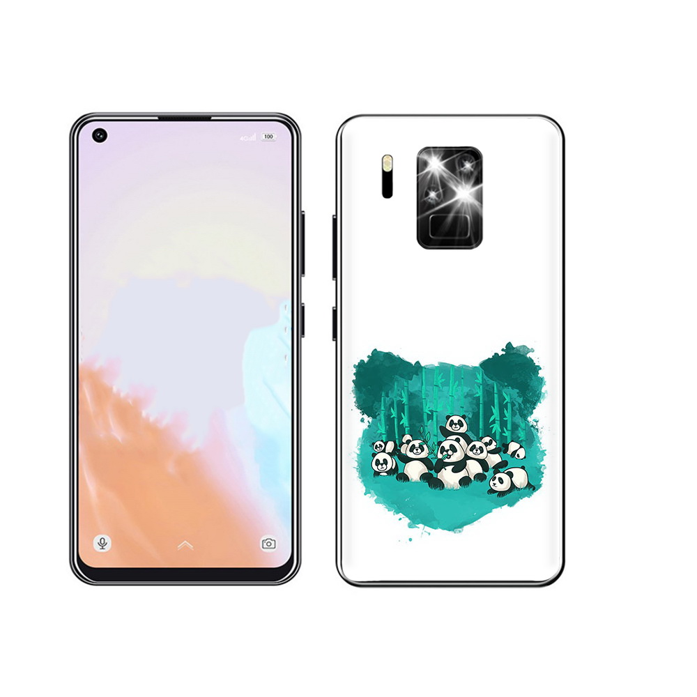 

Чехол MyPads Tocco для Oukitel C18 Pro нарисованные панды, Прозрачный, Tocco