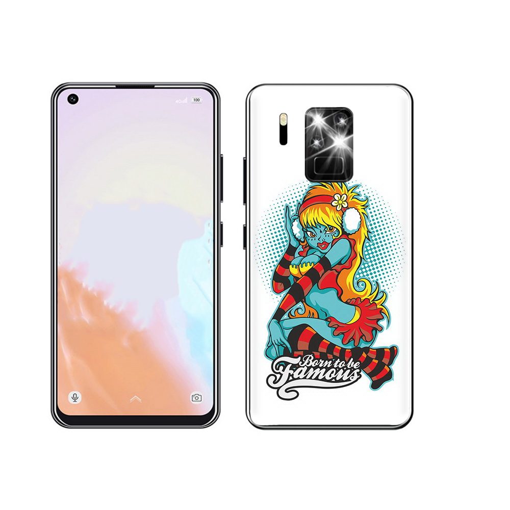 

Чехол MyPads Tocco для Oukitel C18 Pro нарисованная девушка в наушниках, Прозрачный, Tocco