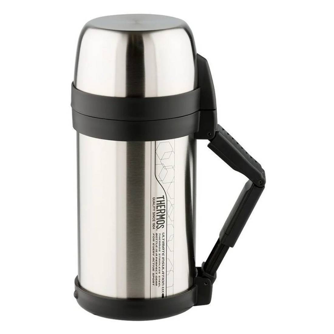 

Термос из нерж. стали тм THERMOS FDH Stainless Steel Vacuum Flask 1.4L, Серебристый;черный, FDH-1405 SBK