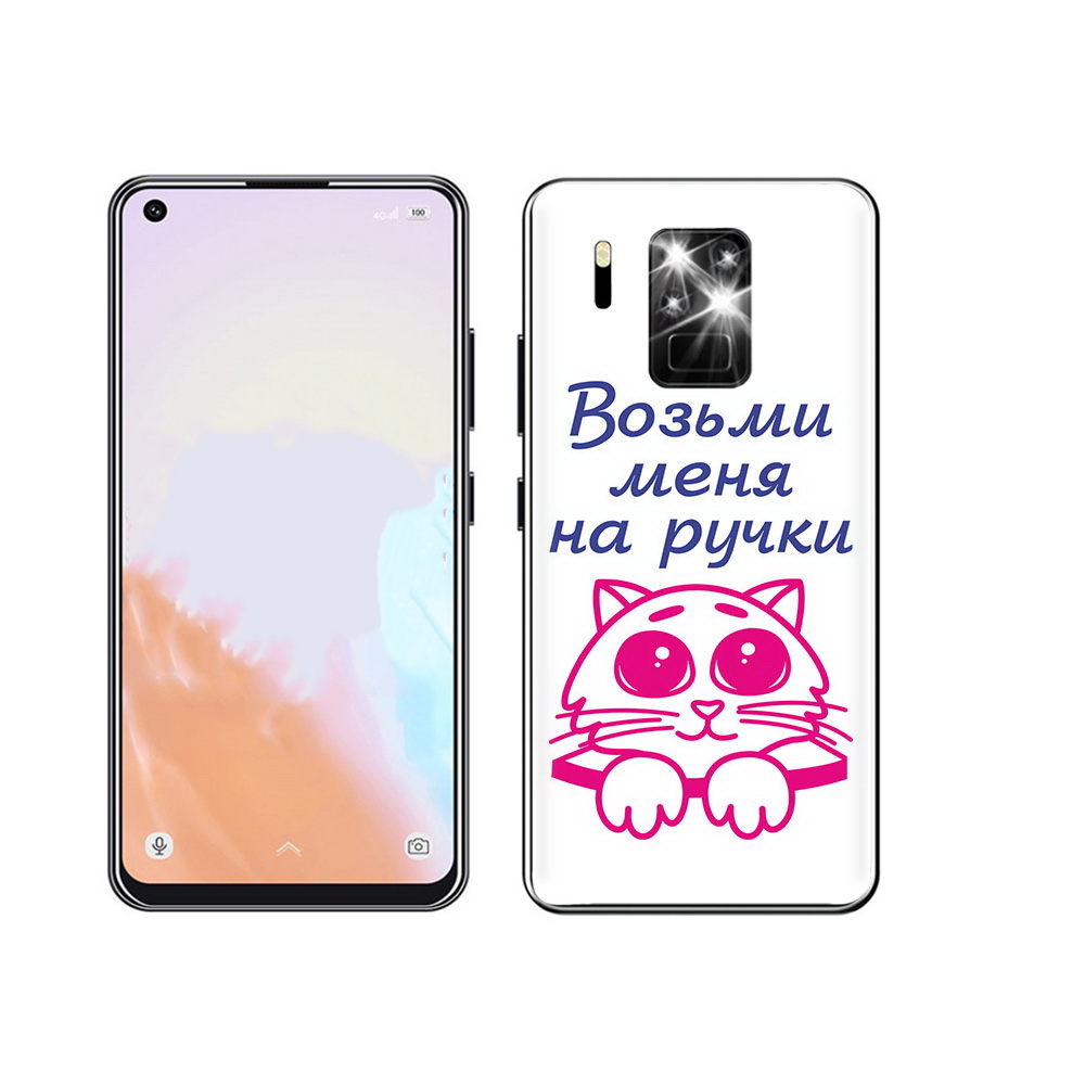 

Чехол MyPads Tocco для Oukitel C18 Pro мяу, Прозрачный, Tocco