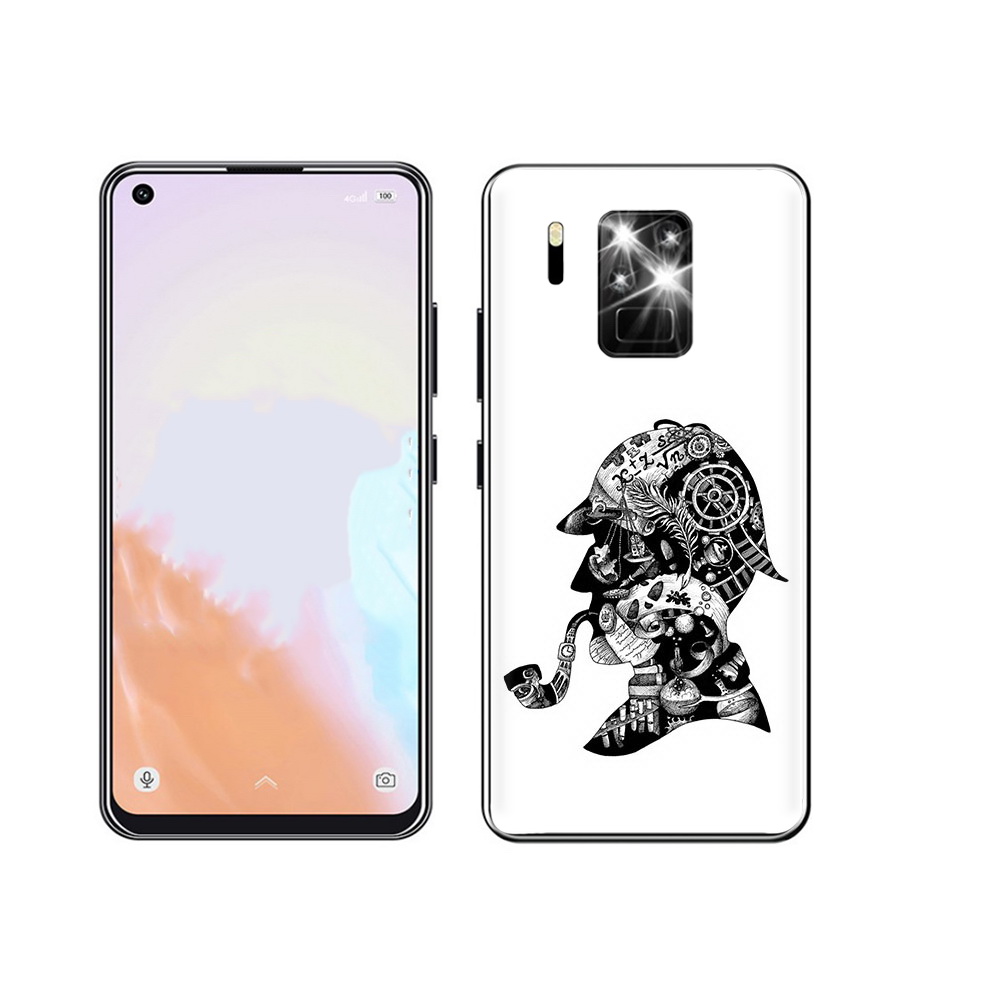 

Чехол MyPads Tocco для Oukitel C18 Pro мужчина с трубкой абстракция, Прозрачный, Tocco