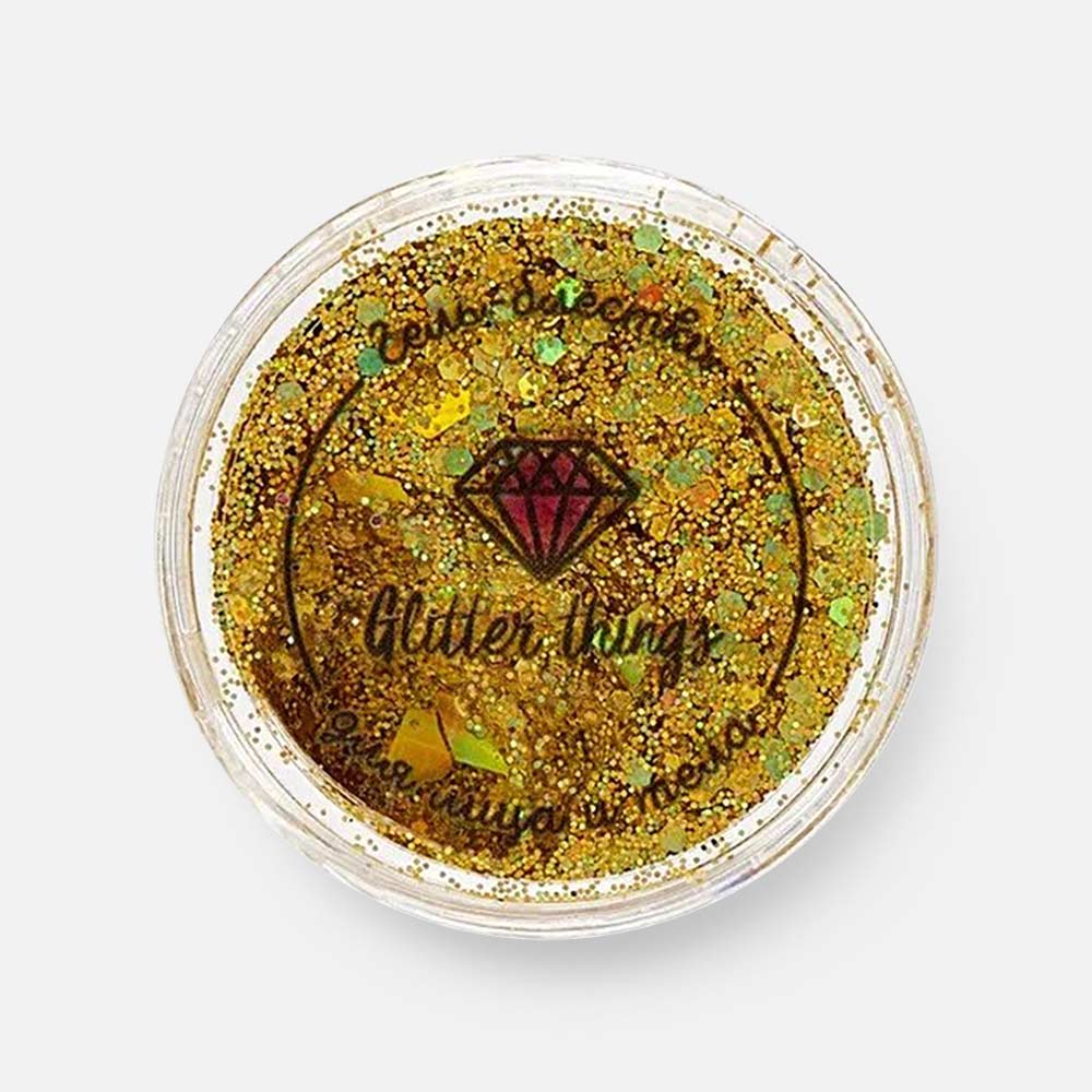 

Гель-блёстки Glitter things для лица и тела, Gold mascarad, 5 мл, Золотистый
