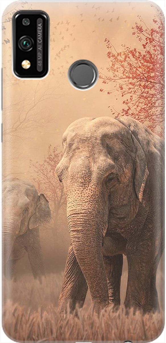 

Силиконовый чехол на Honor 9X Lite с принтом "Закатный песочный слон", Коричневый;черный, 1889