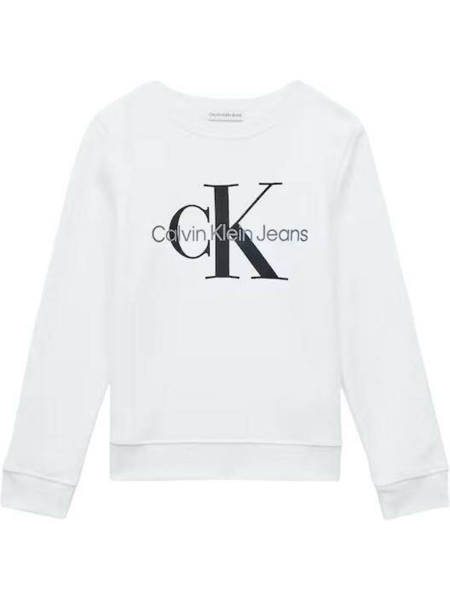 Свитшот детский Calvin Klein Monogram Logo Sweatshirt белый 104