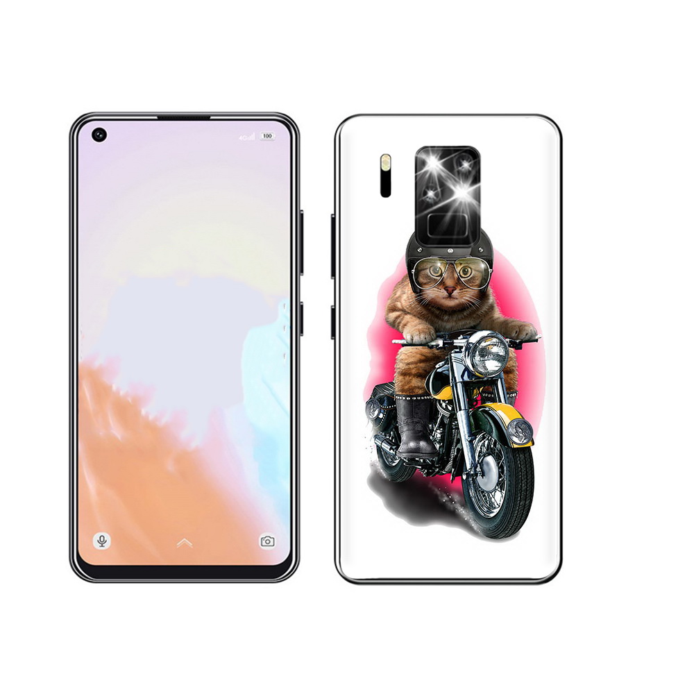 

Чехол MyPads Tocco для Oukitel C18 Pro мото-кот, Прозрачный, Tocco