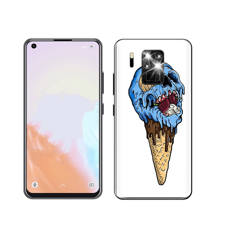 

Чехол MyPads Tocco для Oukitel C18 Pro мороженное череп, Прозрачный, Tocco