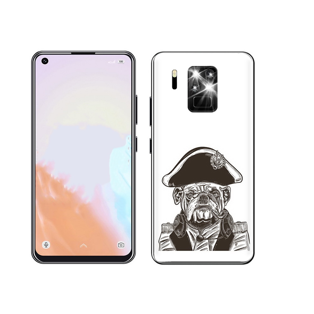 

Чехол MyPads Tocco для Oukitel C18 Pro мопс генерал, Прозрачный, Tocco
