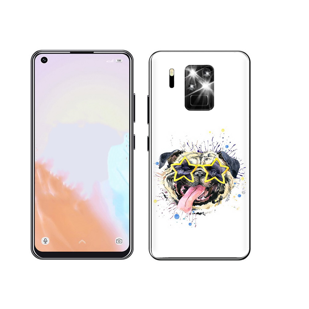 

Чехол MyPads Tocco для Oukitel C18 Pro мопс боксер, Прозрачный, Tocco