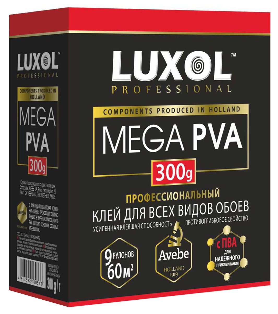 фото Клей обойный luxol mega pva универсальный (professional) 300г