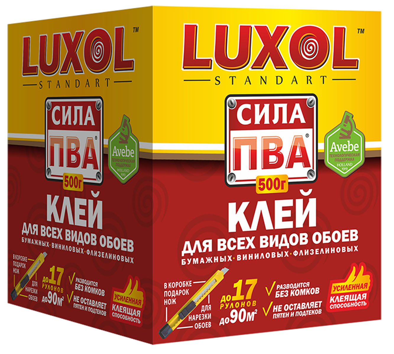 Клей обойный LUXOL сила ПВА универсальный (Standart) 500г