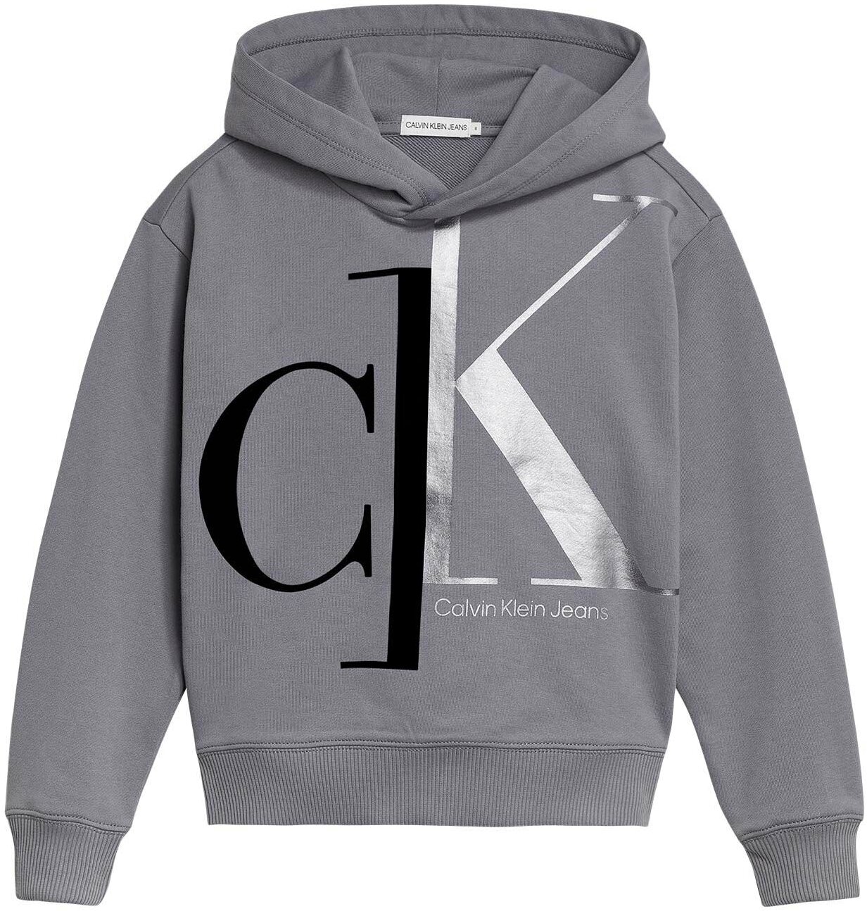 Худи детское Calvin Klein Mixed Monogram Relaxed Hoodie серый 104 3959₽