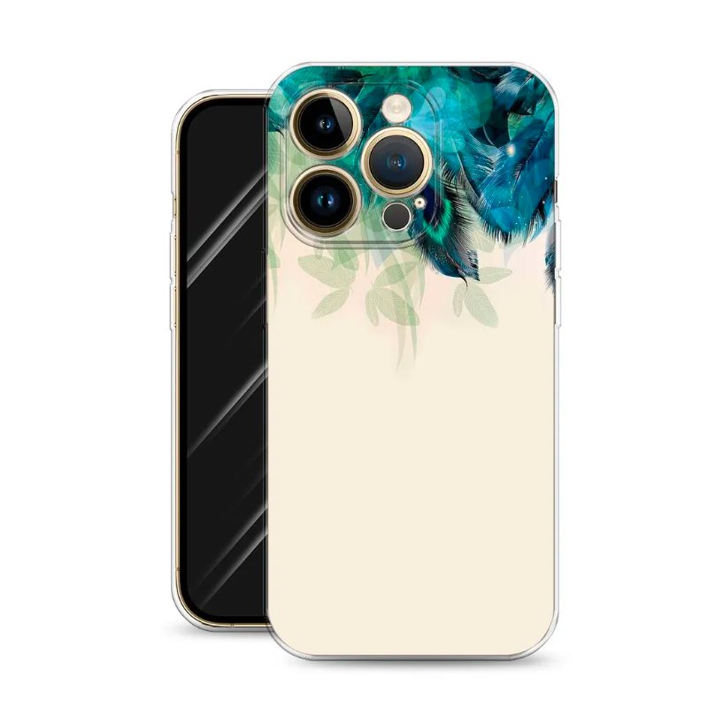 

Чехол Awog на Apple iPhone 14 Pro Max / Айфон 14 Pro Max "Перья голубого цвета", Разноцветный, 15050-2
