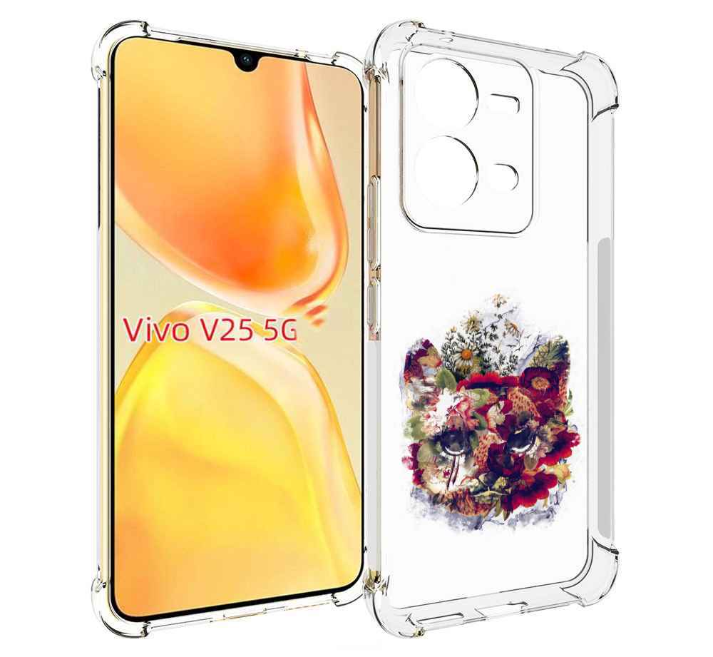 

Чехол MyPads Лиса в цветах-2 для Vivo V25 5G / V25e, Прозрачный, Tocco