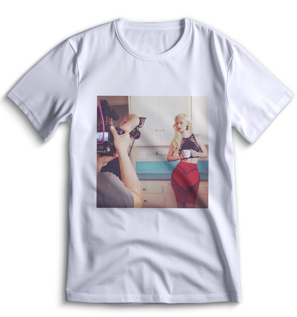 Белая футболка Top T-shirt с изображением Игги Азалия Iggy Azalea 0157 размера XS.