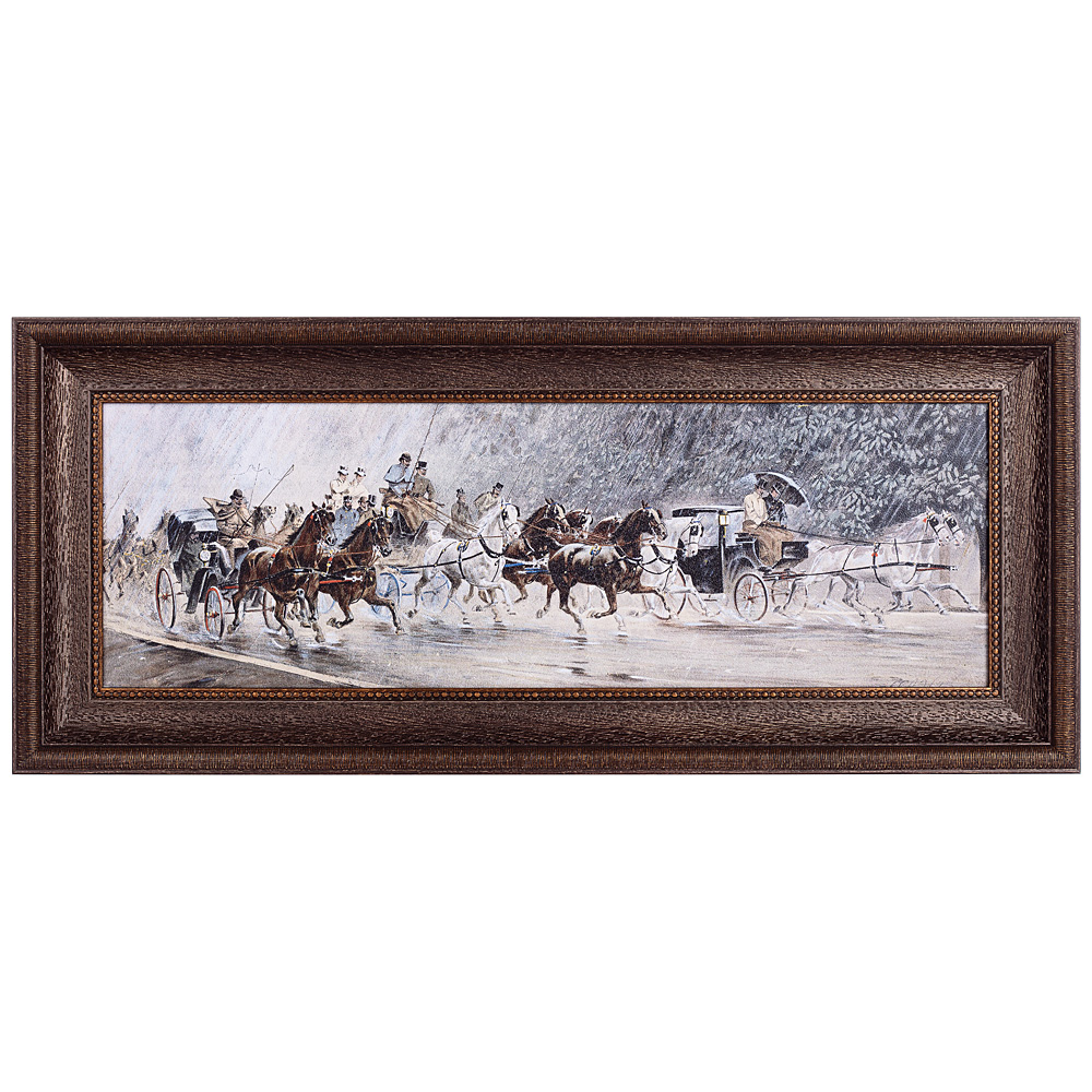 

Картина В Раме Венге с Бронзой 20x60 см, 5263811