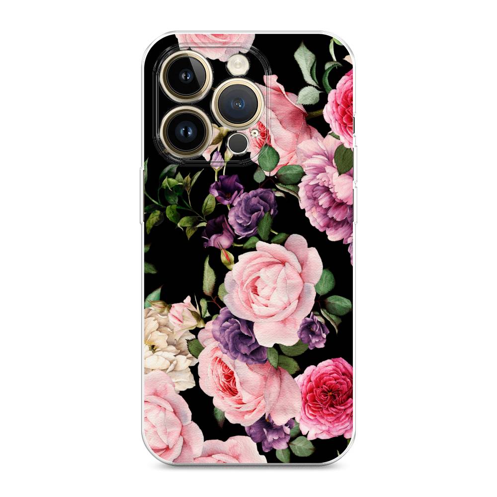 

Чехол Awog на Apple iPhone 14 Pro Max / Айфон 14 Pro Max "Пионы на черном", 15050-8