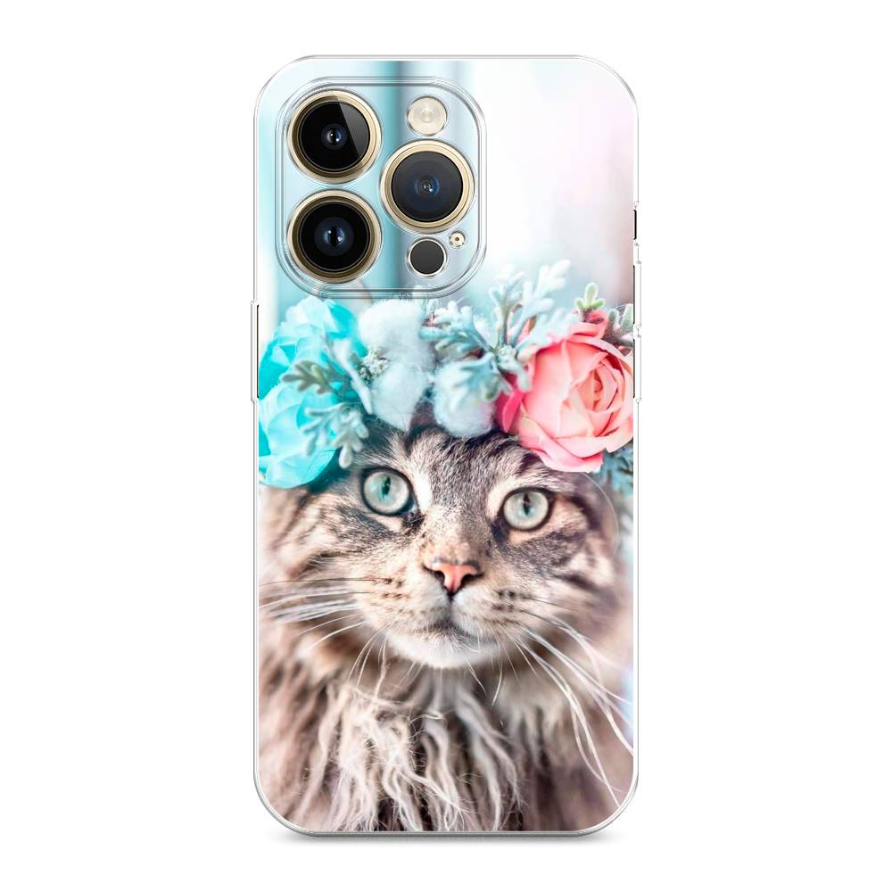 

Чехол Awog на Apple iPhone 14 Pro Max / Айфон 14 Pro Max "Кот в венке", 15050-2