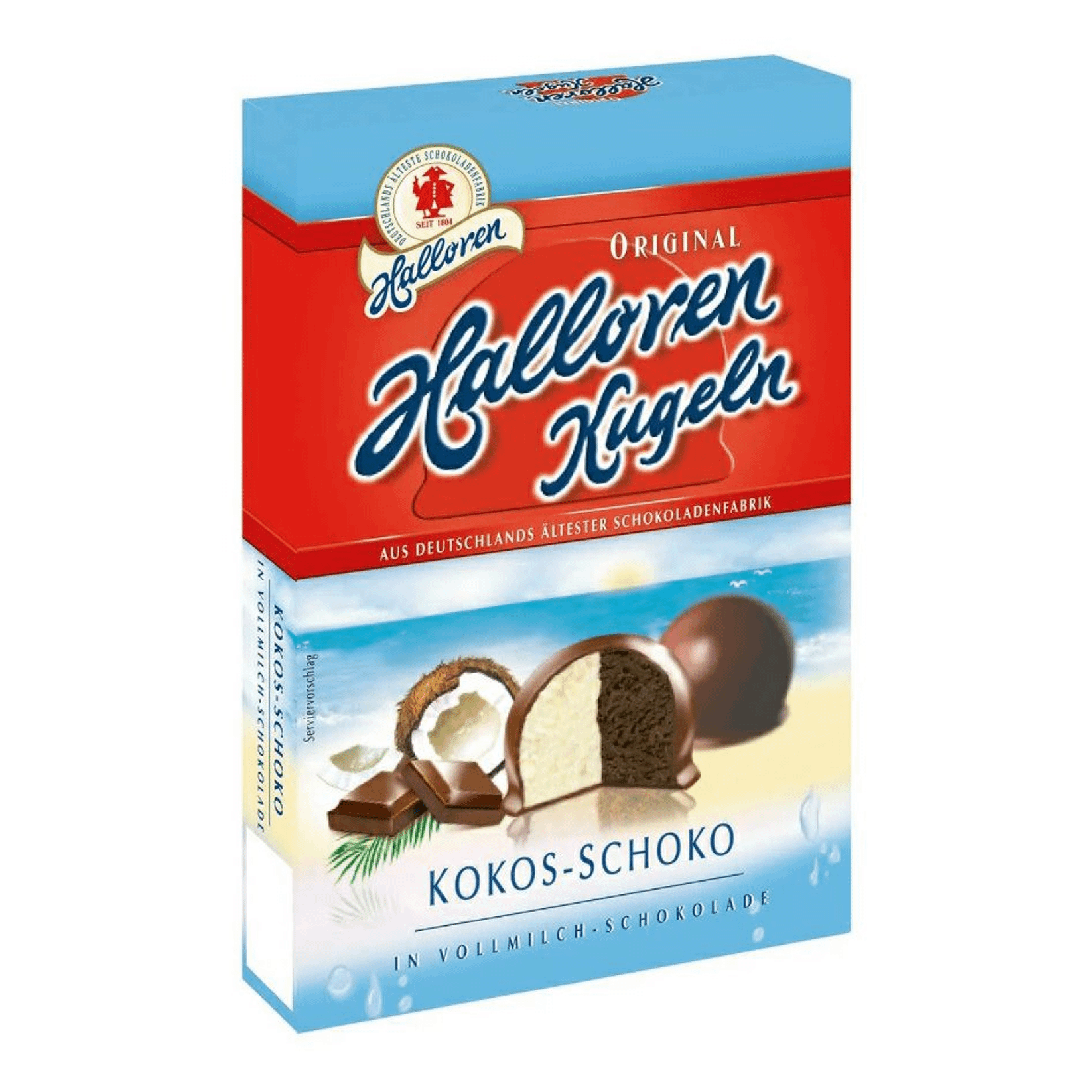 Конфеты шоколадные Halloren Os с кокосом 125 г