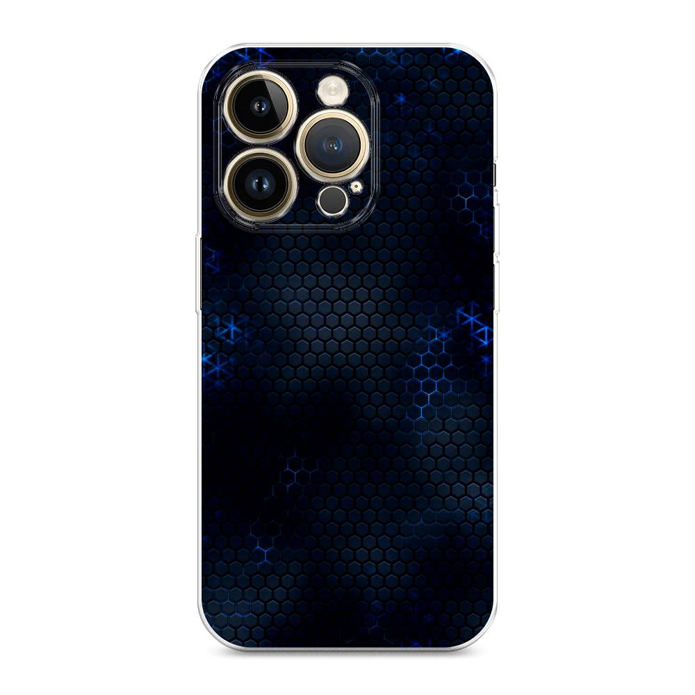 

Чехол Awog на Apple iPhone 14 Pro Max / Айфон 14 Pro Max "Фон соты синие", 15050-3
