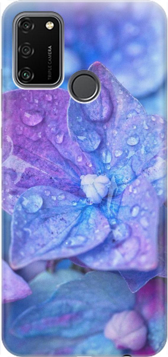 

Силиконовый чехол на Honor 9A с принтом "Голубой цветочек", Голубой;фиолетовый, 1452