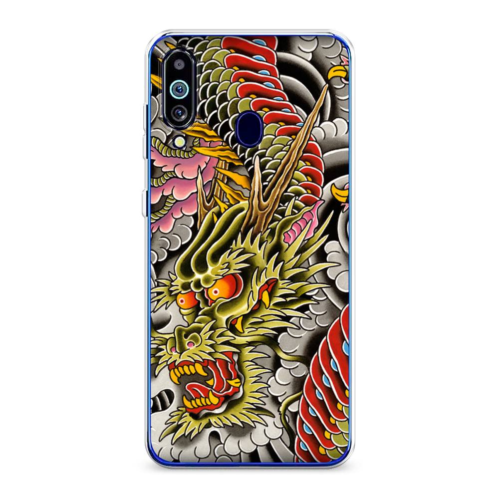 

Чехол на Samsung Galaxy M40 "Японский дракон", Желтый;розовый;красный, 28750-4