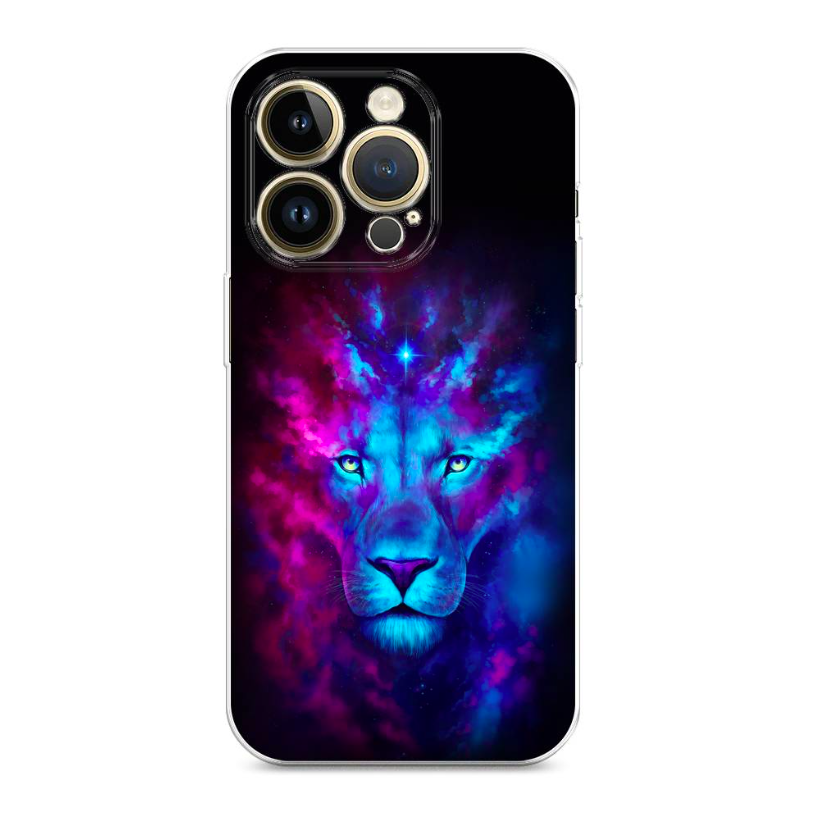 

Чехол Awog на Apple iPhone 14 Pro Max / Айфон 14 Pro Max "Космический лев", Разноцветный, 15050-1