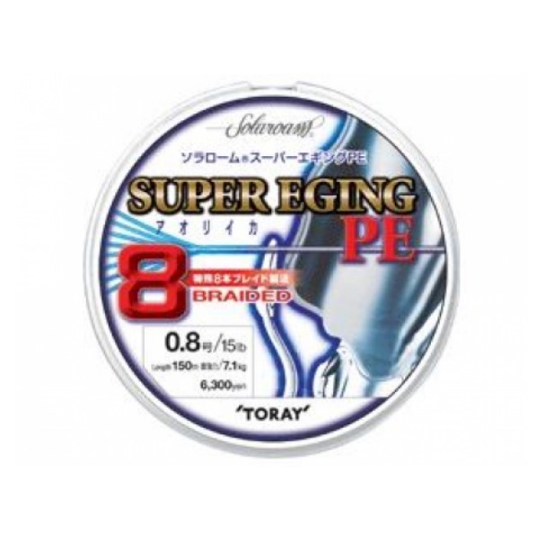 

Шнур плетёный PE Toray SUPER EGING PE 8 BRADE 150м #0.8 multicolor 7,1кг.