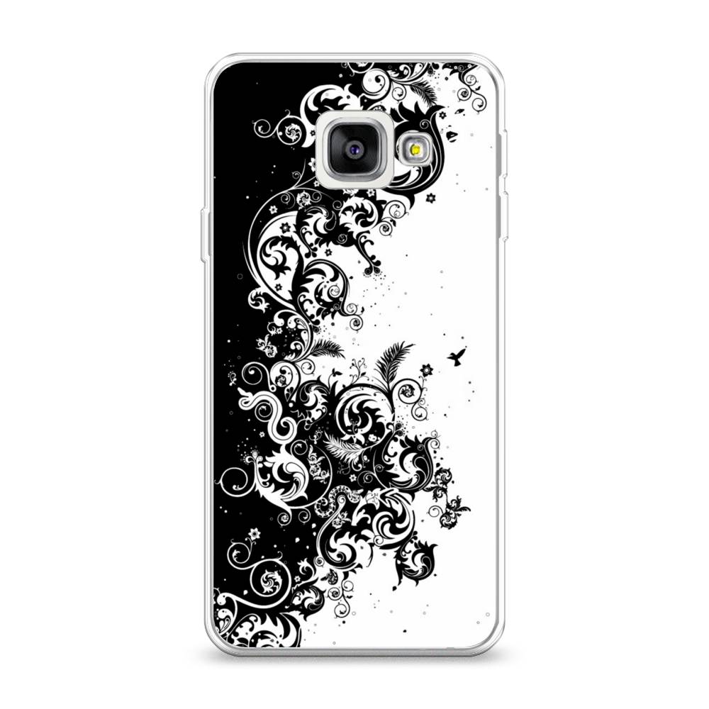 

Чехол на Samsung Galaxy A3 2016 "Черно белый узор", Белый;черный;серый, 20250-3