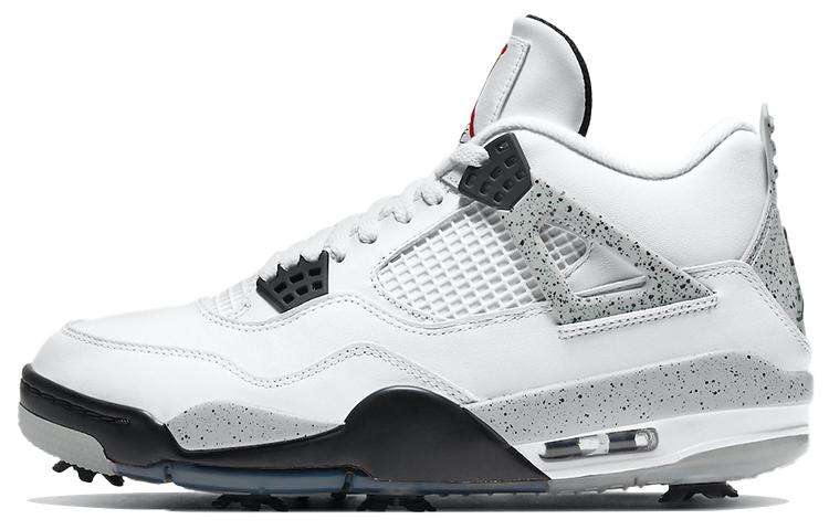 

Кеды унисекс Jordan Air Jordan 4 golf white cement TPU белые 40.5 EU, Белый, Air Jordan 4 golf white cement TPU