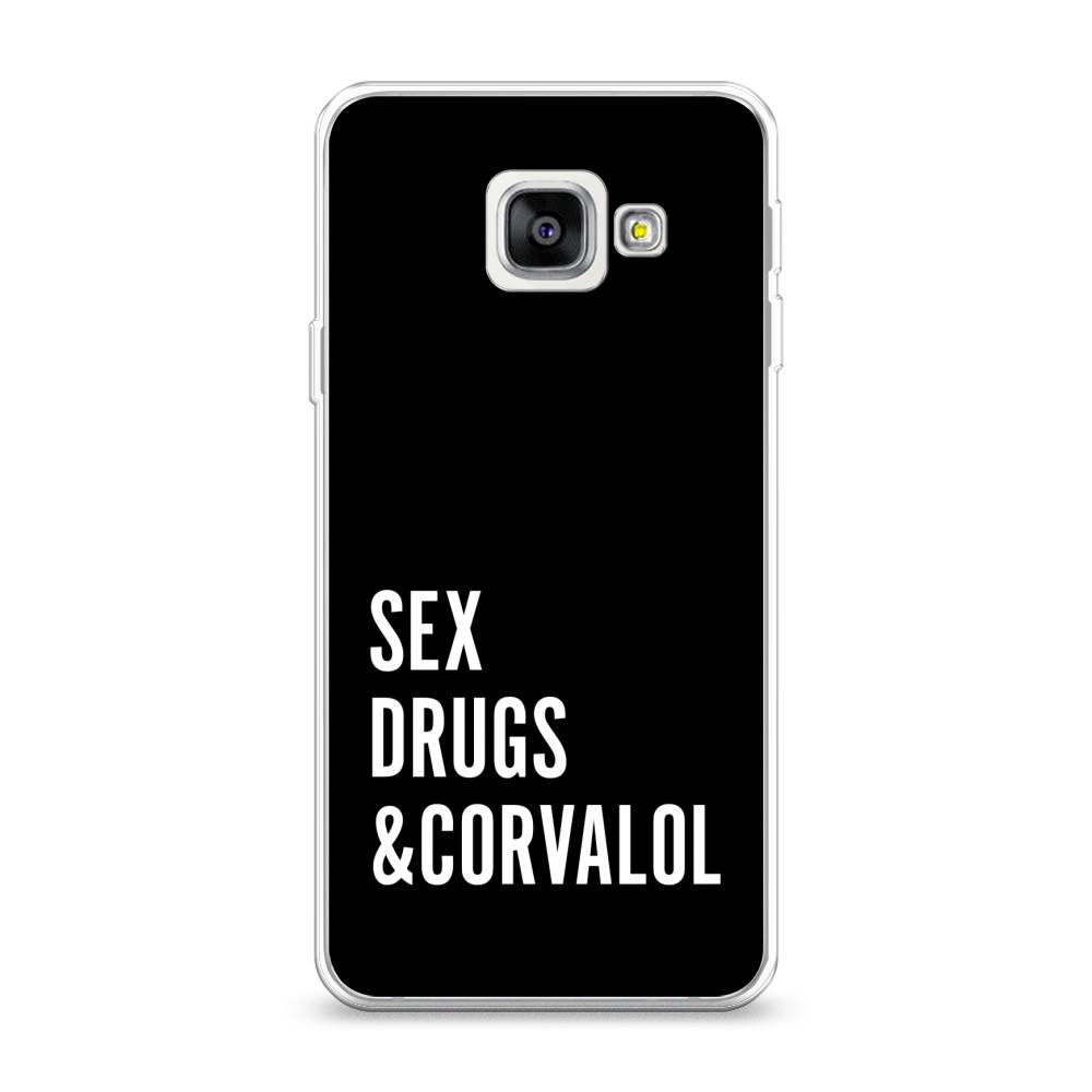 

Чехол на Samsung Galaxy A3 2016 "Corvalol", Черный;серый;белый, 20250-6