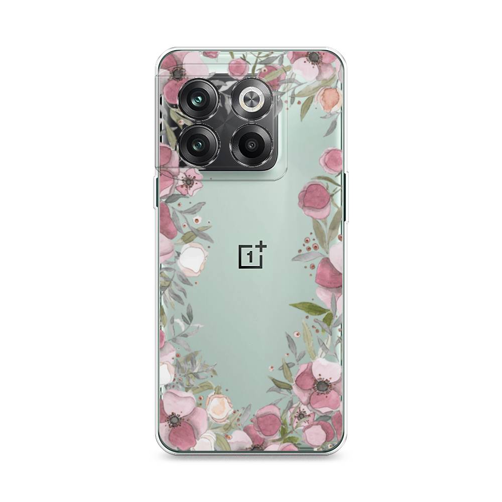 

Чехол Awog на OnePlus 10T / ВанПлас 10T "Розовая цветочная рамка", 153150-8