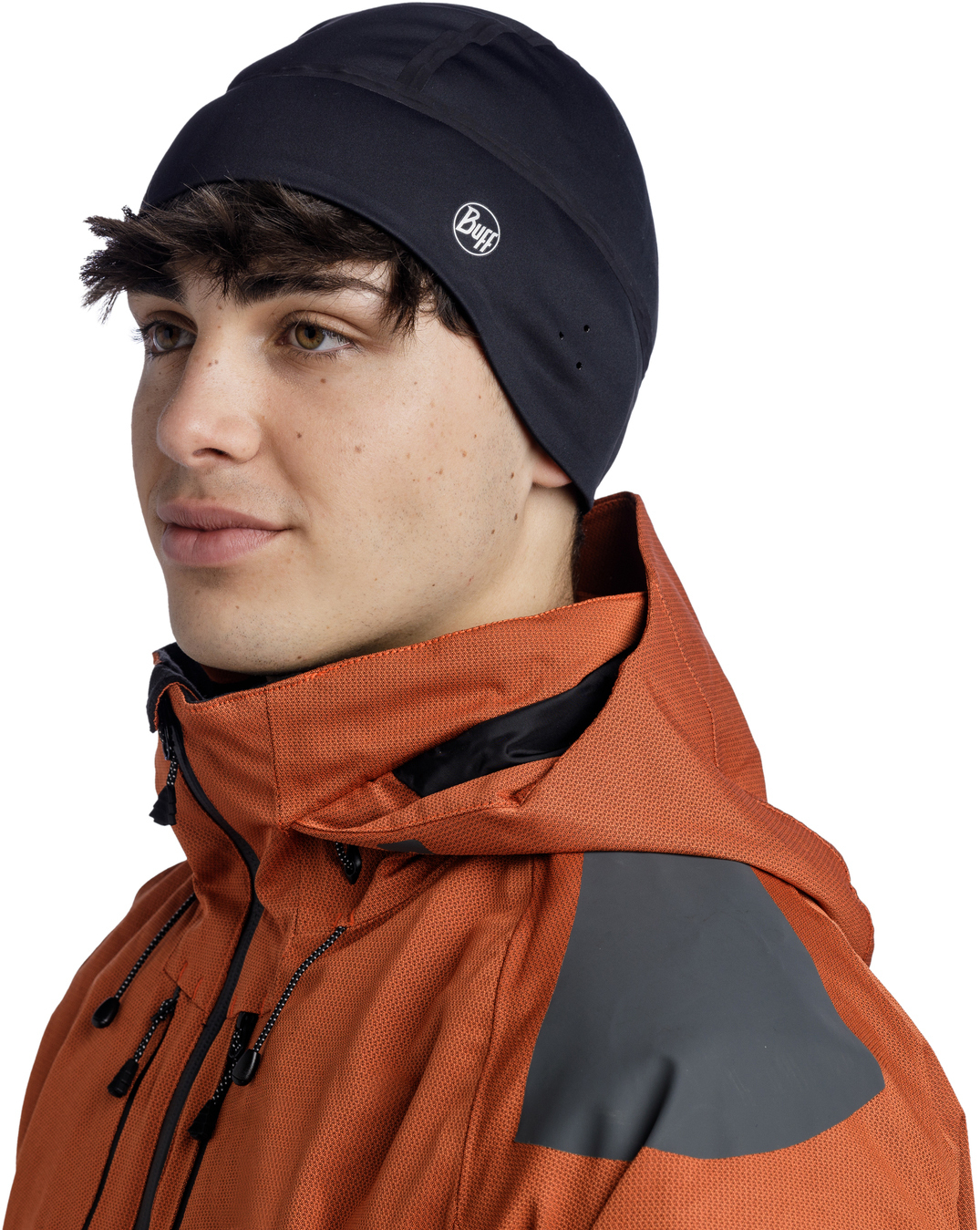

Шапка унисекс Buff Hat Windproof solid black, р.53-62, Hat Windproof