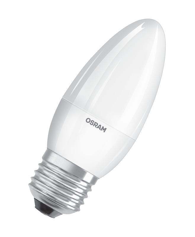 фото Лампа светодиодная led 10sw/865 свеча матовая e27 230в 10х1 ru osram 4058075579590 ledvance