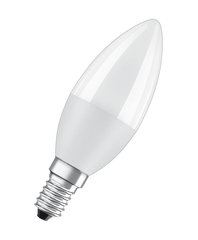 Лампа светодиодная LED 7SW/840 свеча матовая E14 230В 10х1 RU OSRAM 4058075578944