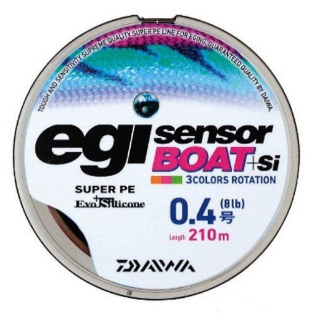 Шнур плетёный PE Daiwa - EGI SENSOR BOAT+Si 210m #0.5