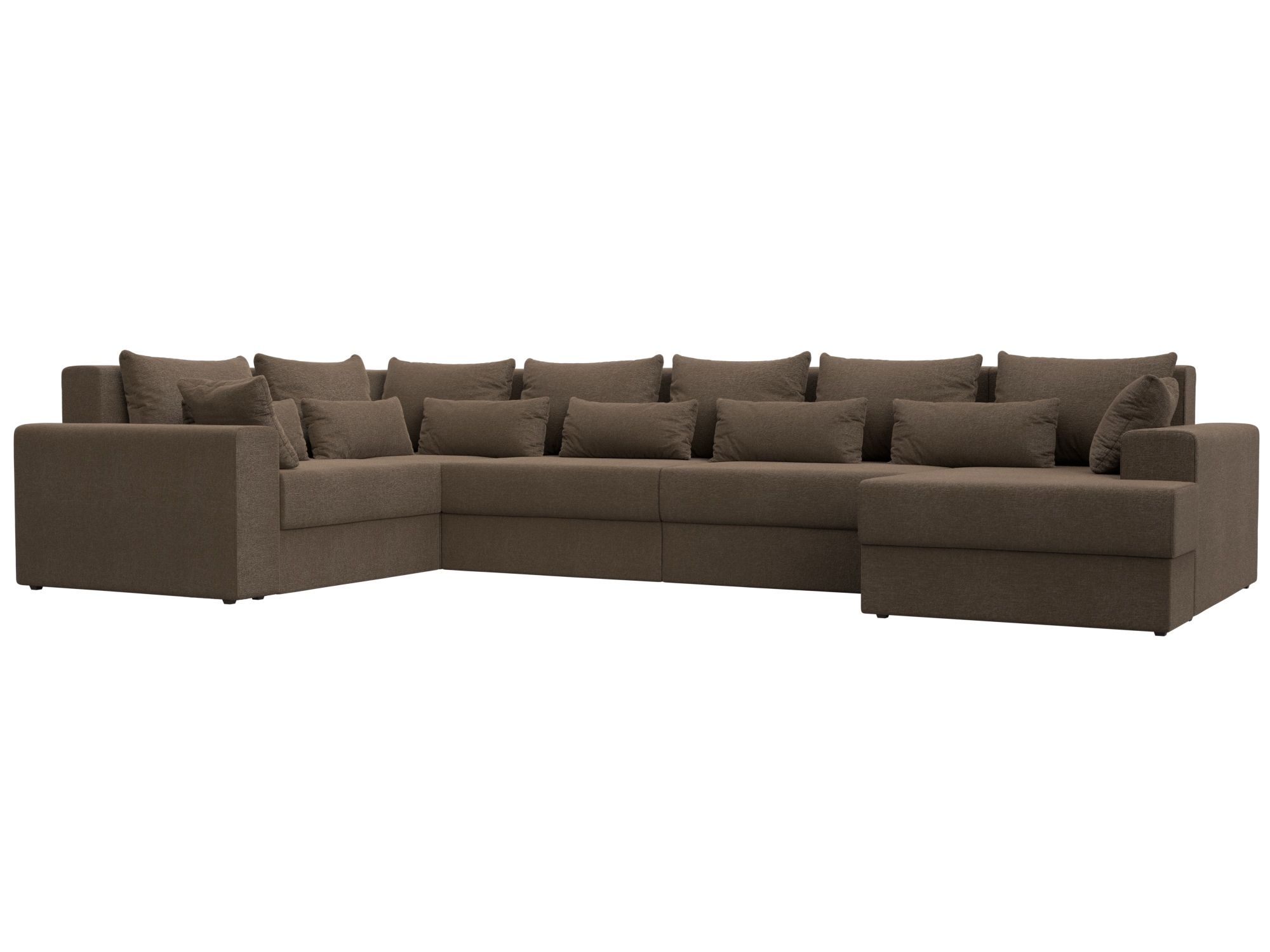 

Диван П-образный Лига Диванов Майами правый угол 405х230х90 см, коричневый, П-образный диван Майами правый угол