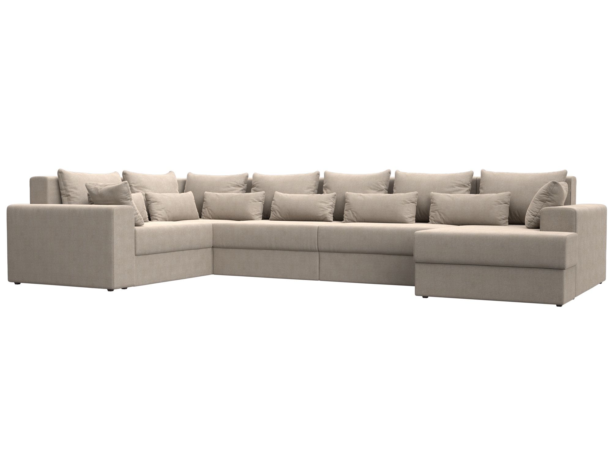 

Диван П-образный Лига Диванов Майами правый угол 405х230х90 см, бежевый, П-образный диван Майами правый угол