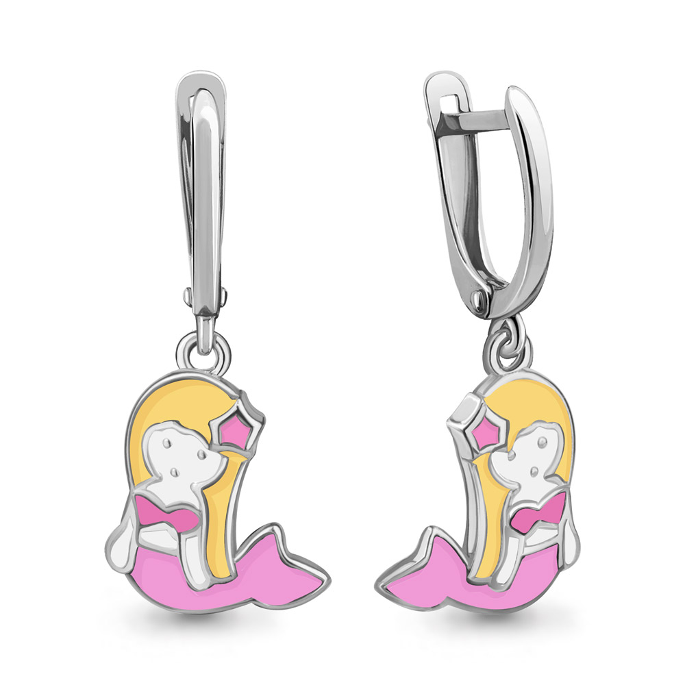 

Серьги из серебра с эмалью Aquamarine Aquamarine 34358_925_р, 34358_925_р