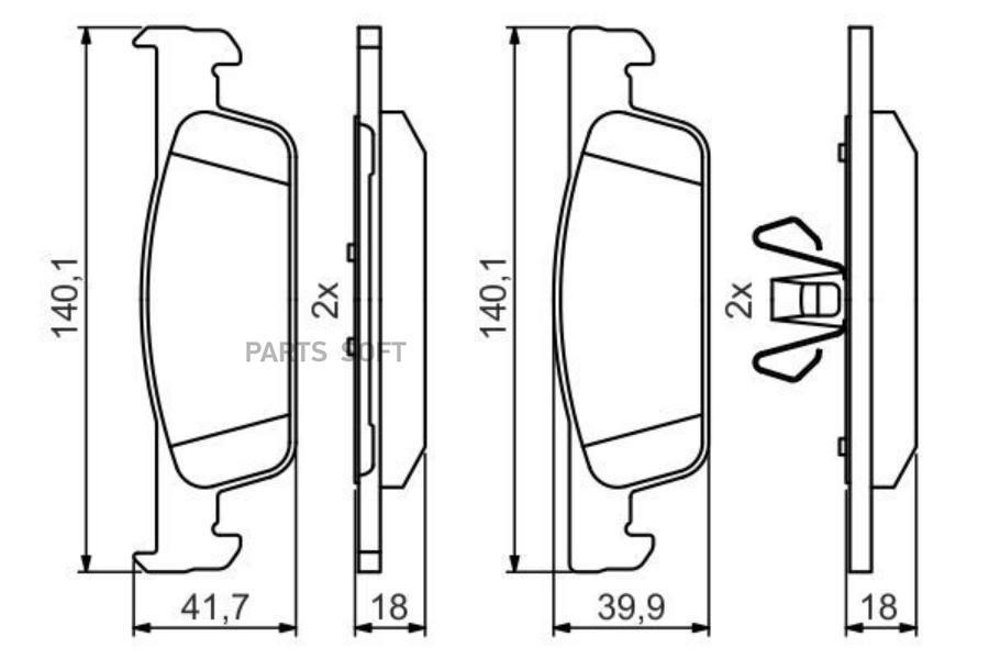 

Колодки Тормозные Дисковые Bosch арт. 0986495462