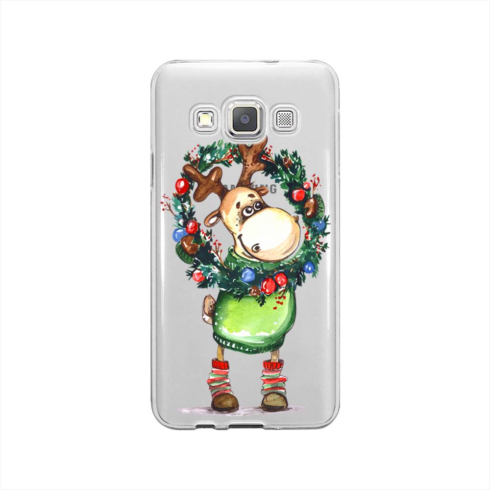 

Чехол на Samsung Galaxy A3 "Олень с новогодним венком", 20150-4